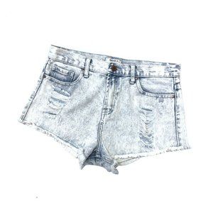 NEW Forever 21 Distressed Light-wash Cut-Off Short Jeans Size 28